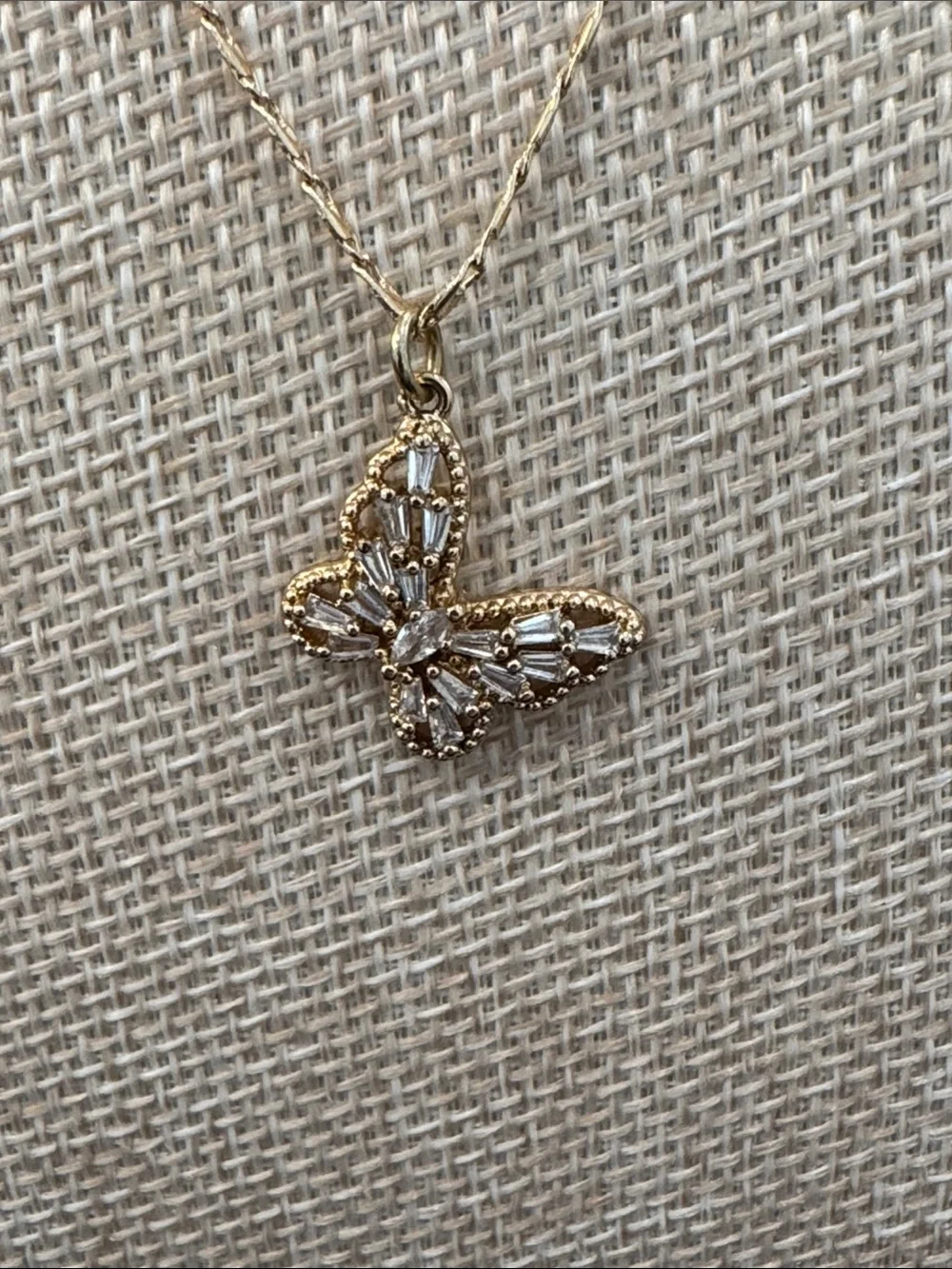Gold Butterfly Pendant Necklace - Women Jewelry